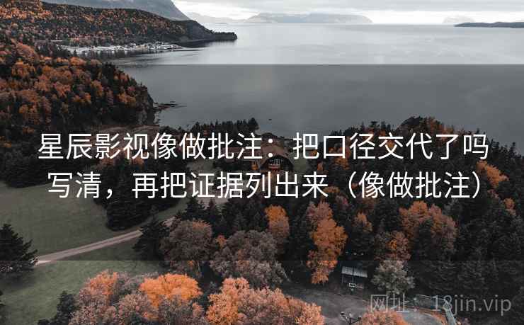 星辰影视像做批注:把口径交代了吗写清,再把证据列出来(像做批注) 星辰影视像做批注:把口径交代了吗写清,再把证据列出来(像做批注)